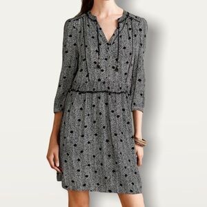 Maeve Black and White Polka Dot Dress